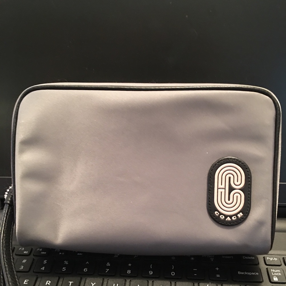 Coach zipper top makeup bag